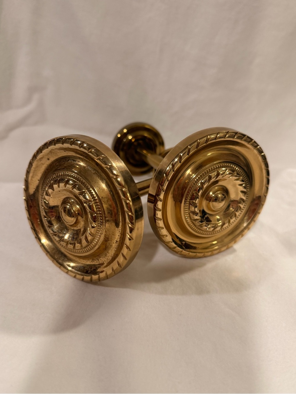 Brass Decorative Curtain Tieback Pair - Gold Finish